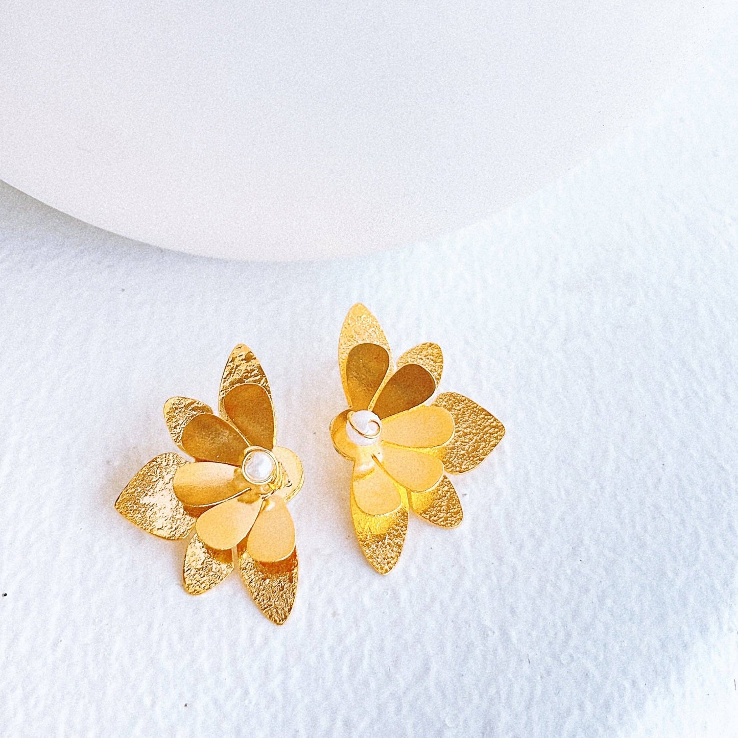 Gold Palm Studs