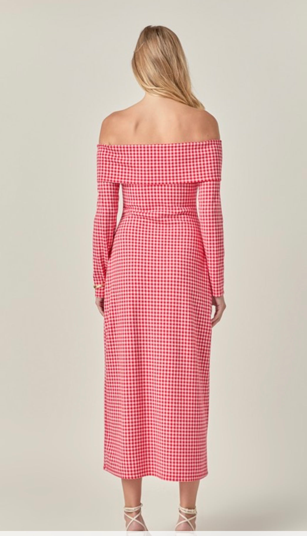 Neville Gingham Midi Dress