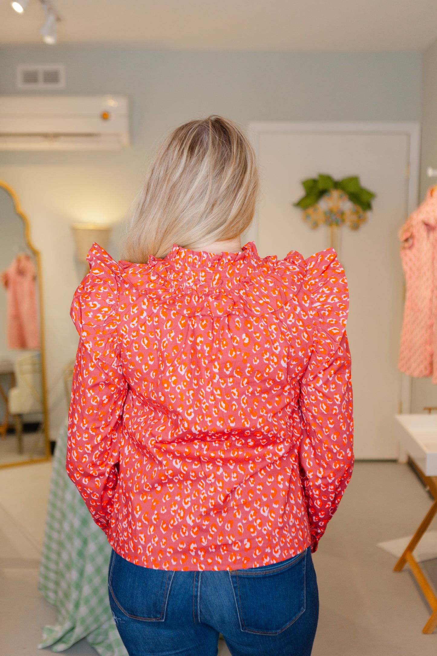 Margaret Poplin Top (Leopard)