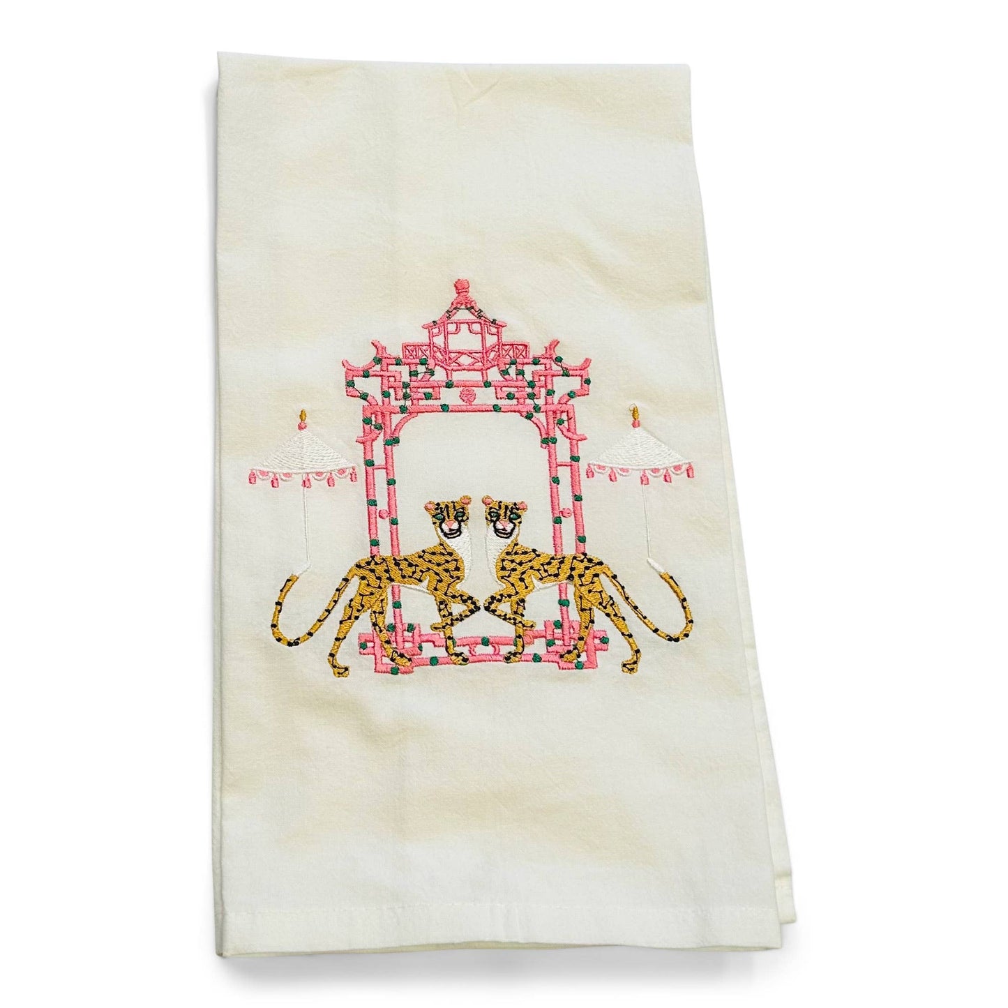 Pagoda Leopard Chinoiserie Towel