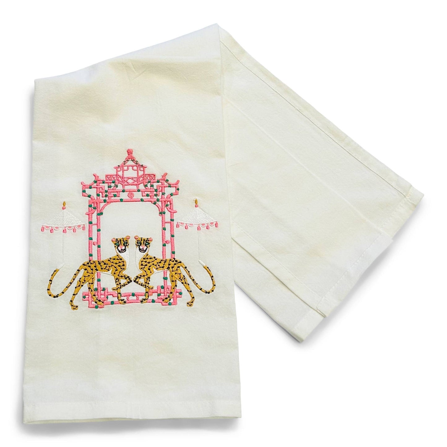 Pagoda Leopard Chinoiserie Towel