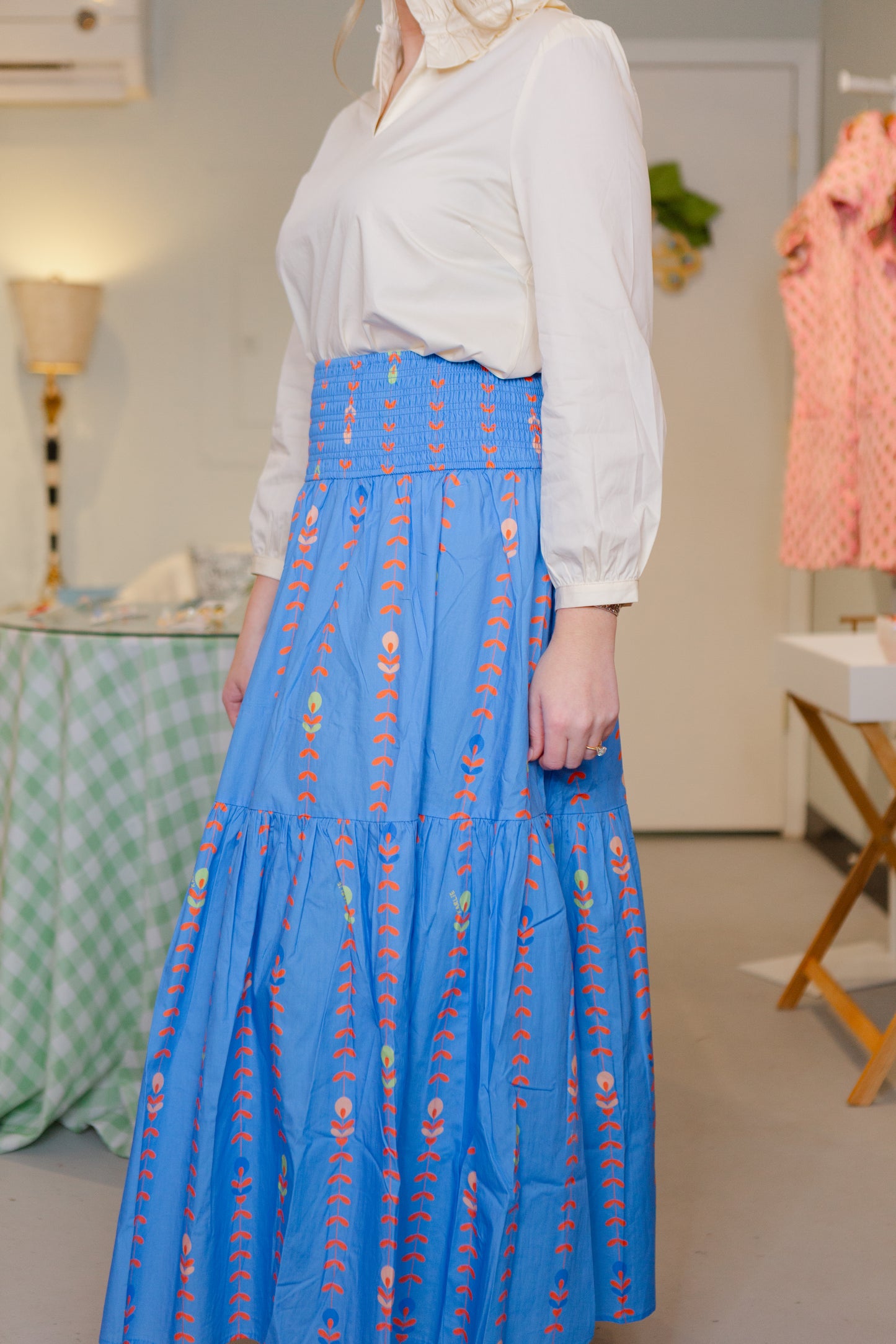 Floral Vine Maxi Skirt
