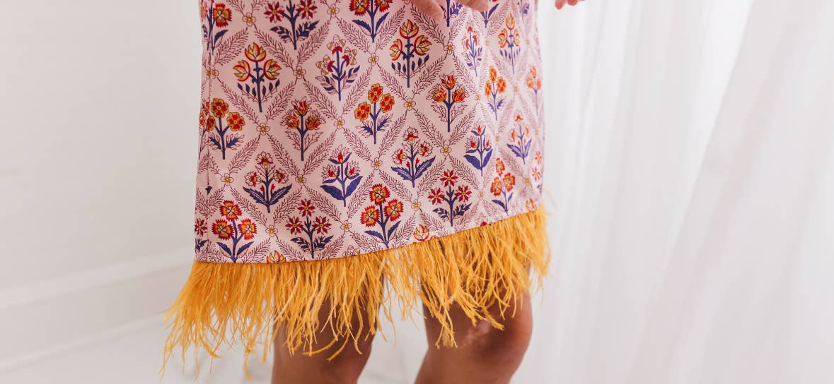 Goldie Feather Caftan