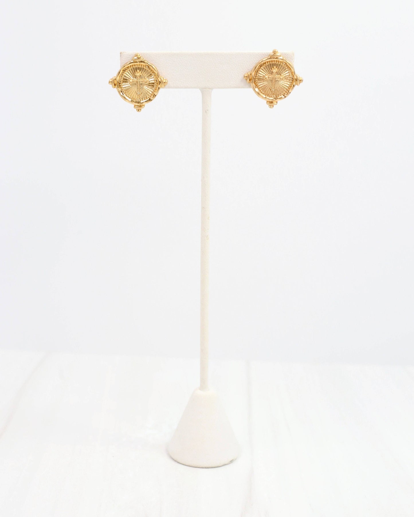 Cross Intaglio Studs