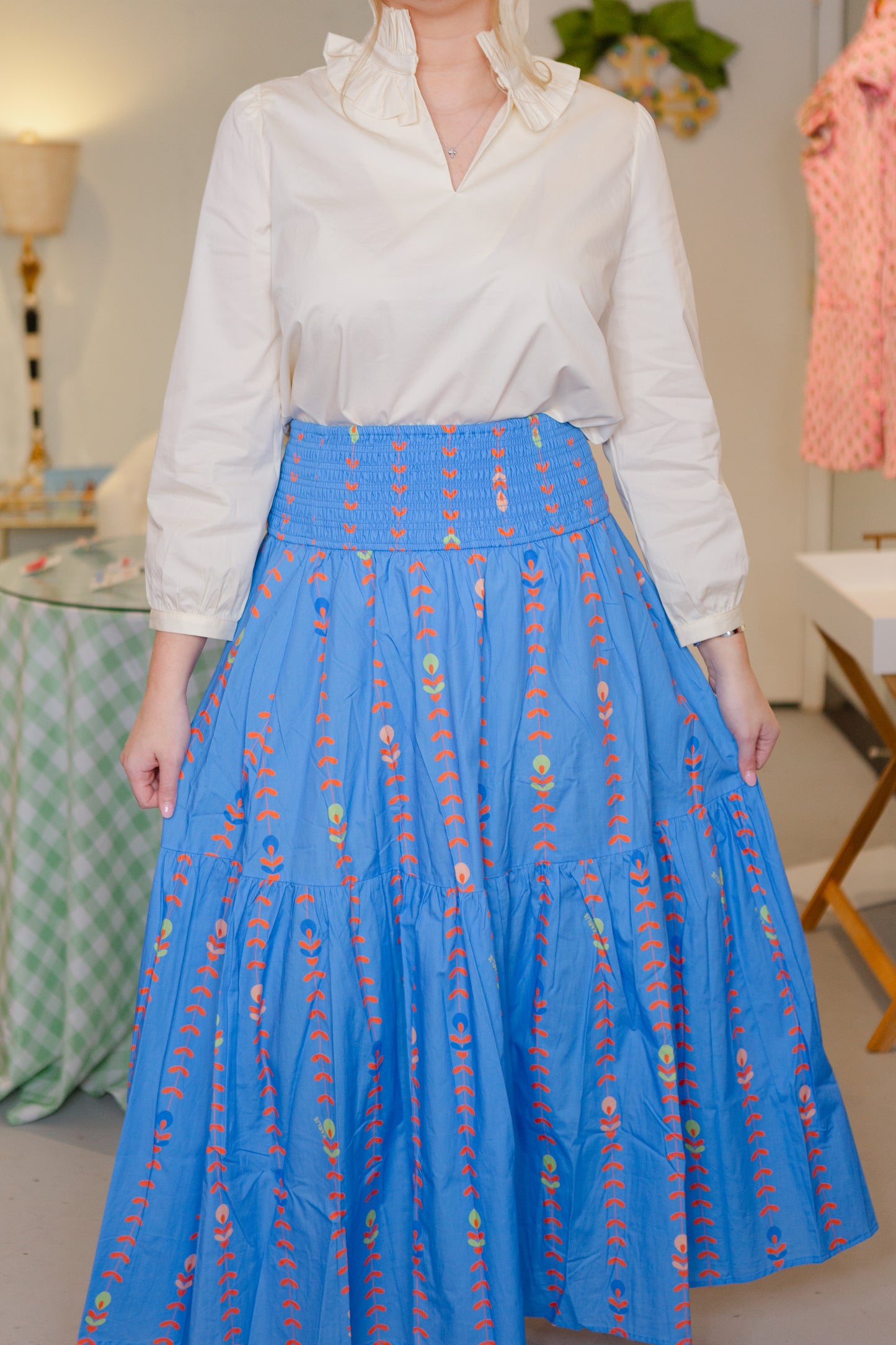 Floral Vine Maxi Skirt