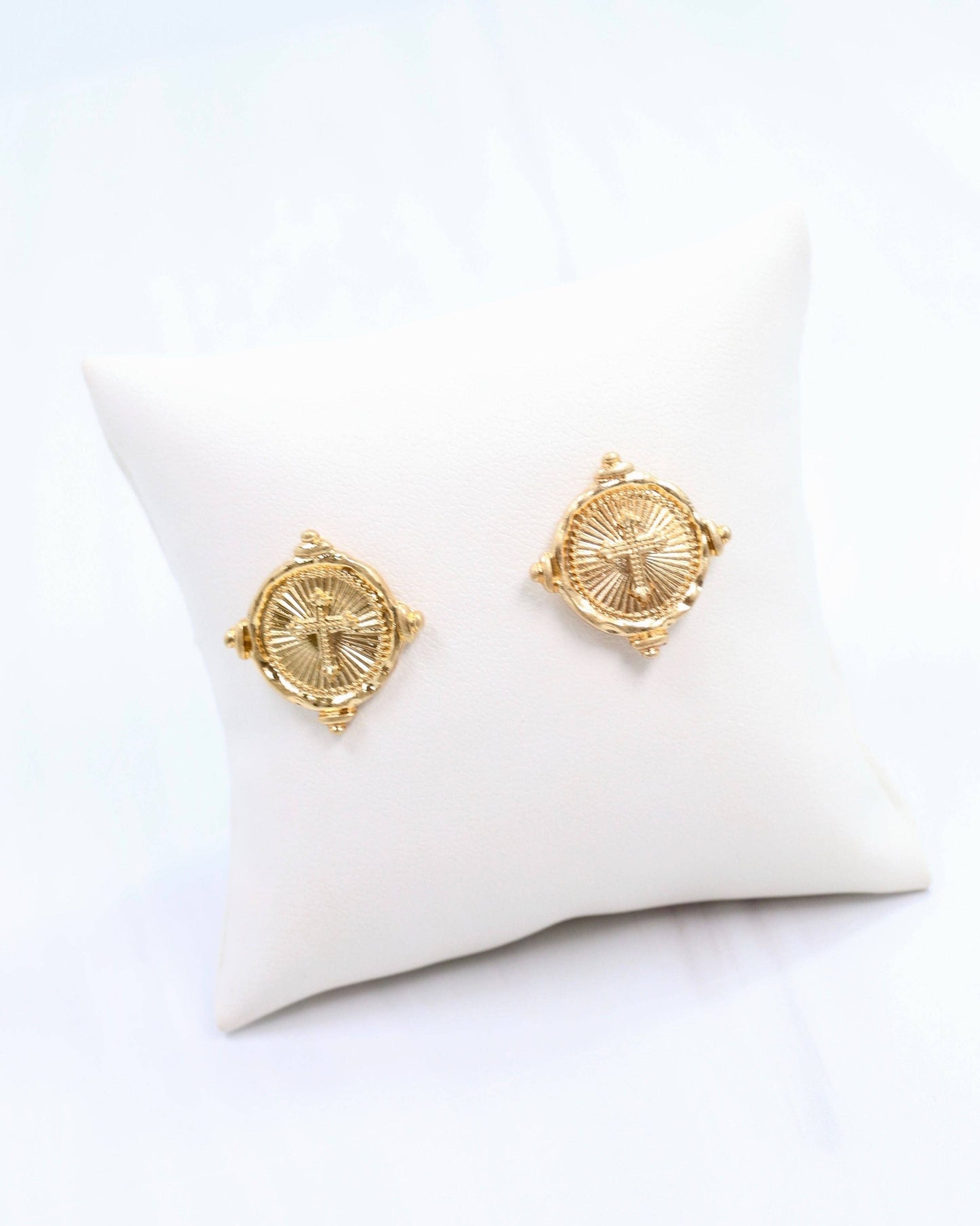 Cross Intaglio Studs