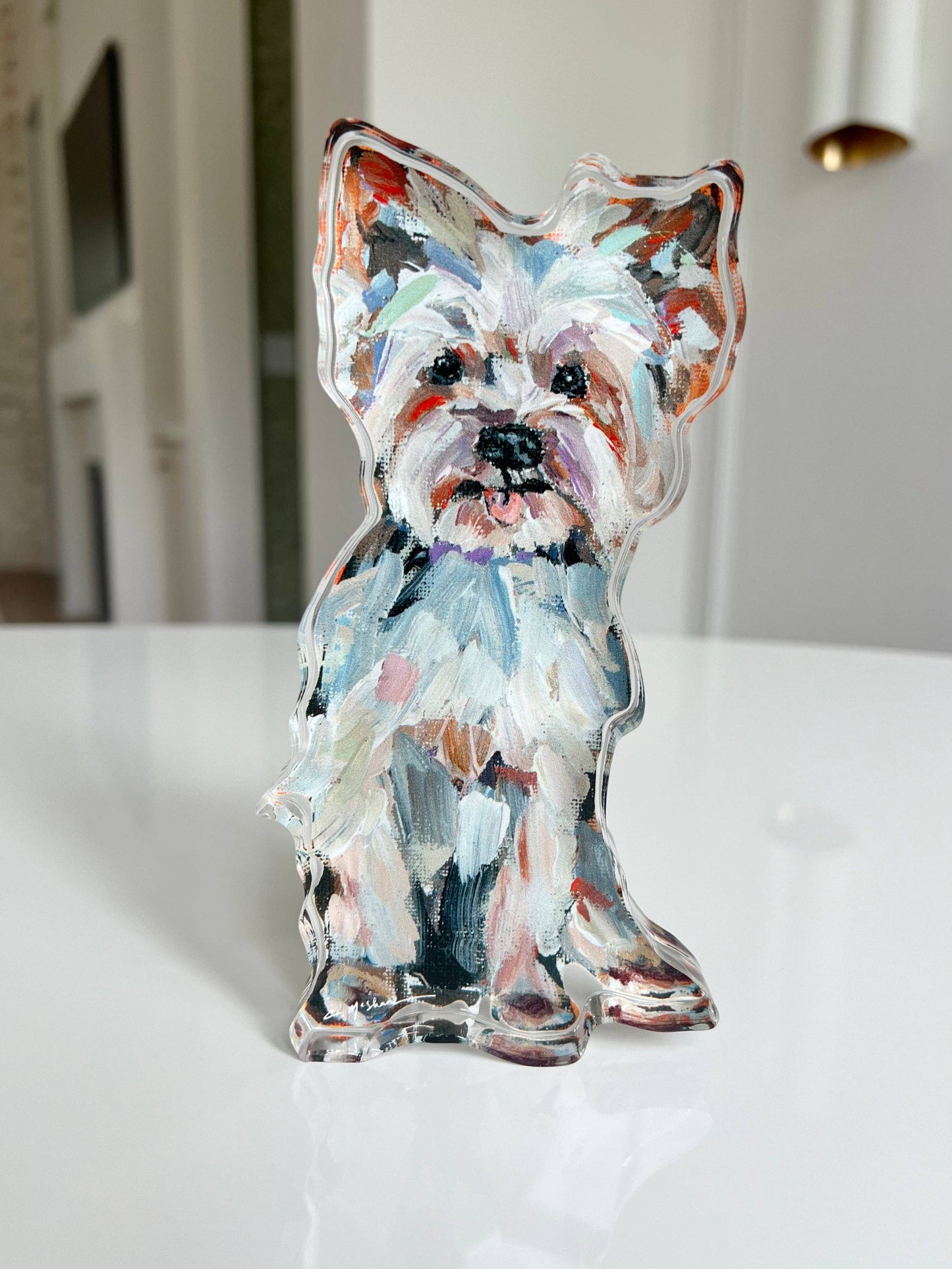 "Yorkie Light" acrylic block