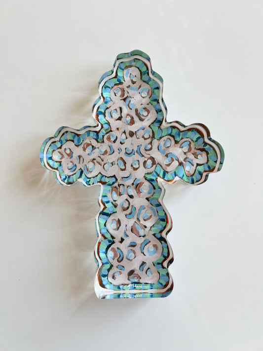 "Faithful Cross II" acrylic shelfie