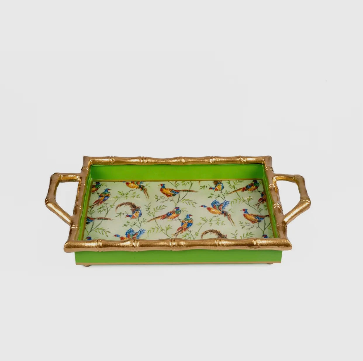 Taking Flight Enameled Chang Mai Tray