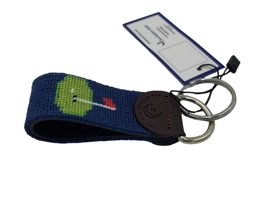 Key Fob - Golf Green Red Tee