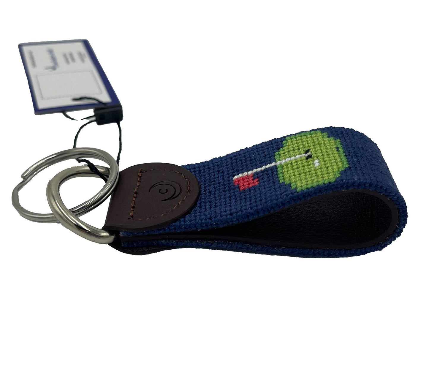 Key Fob - Golf Green Red Tee