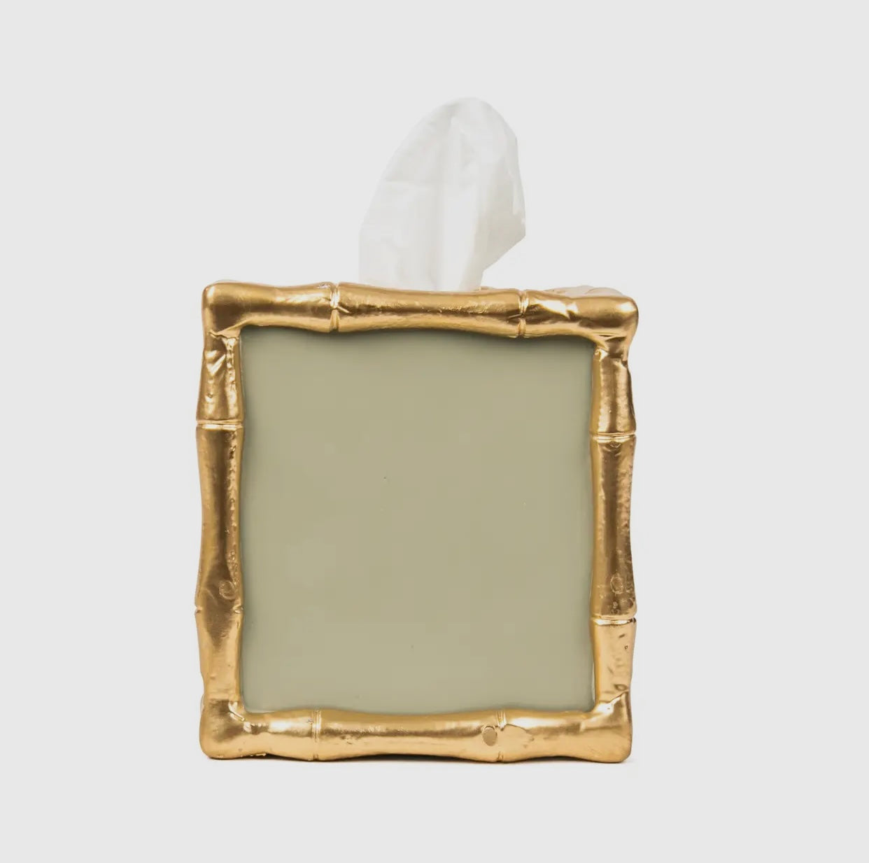 Gold Bamboo Tissue Box