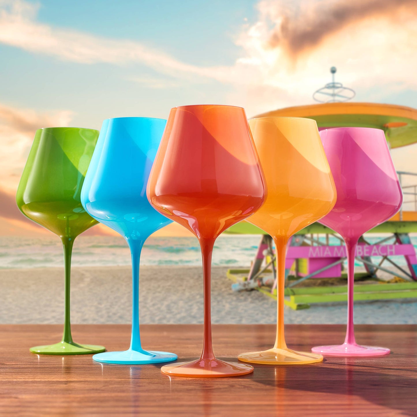 South Beach Wine Glass Set | 5