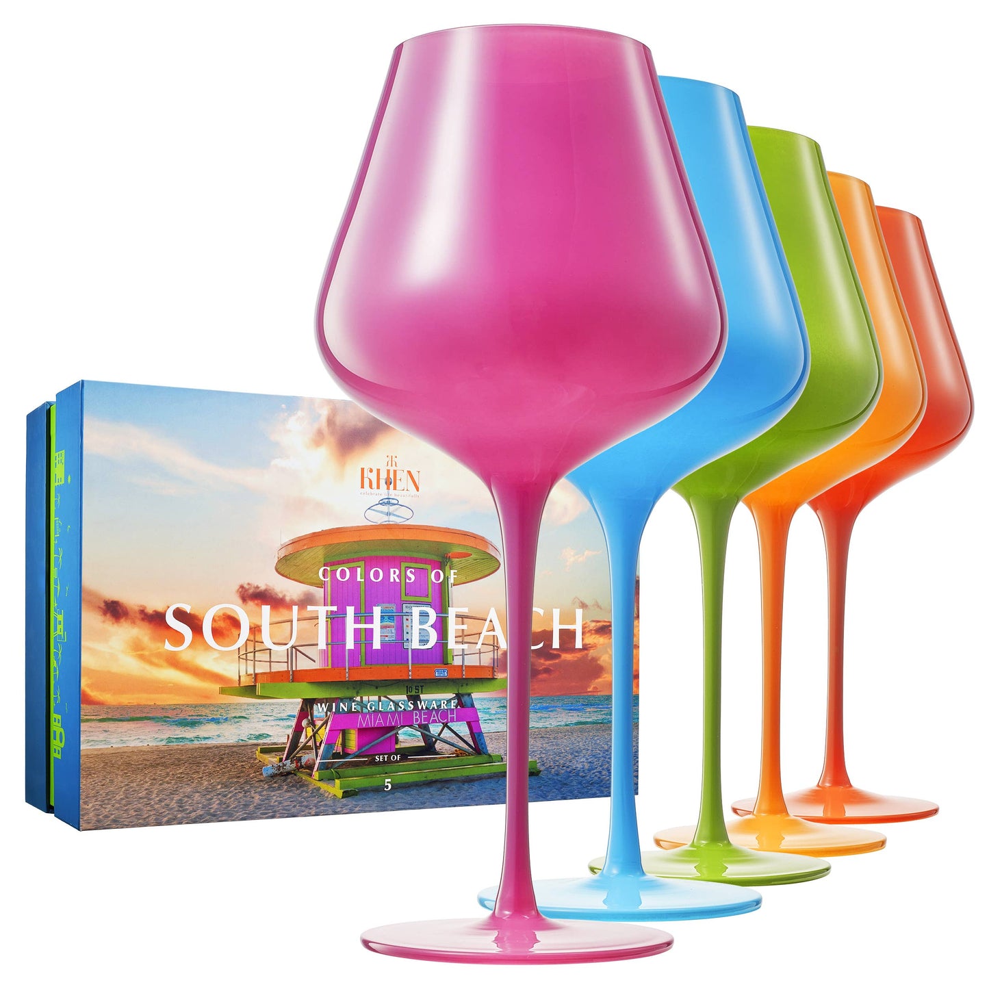 South Beach Wine Glass Set | 5