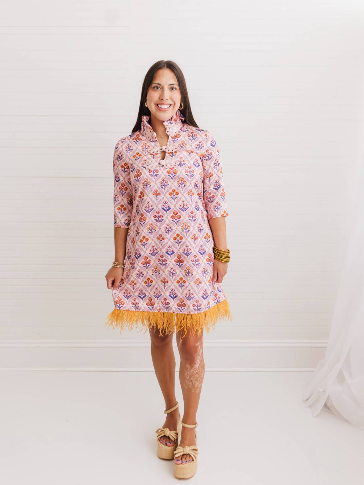 Goldie Feather Caftan