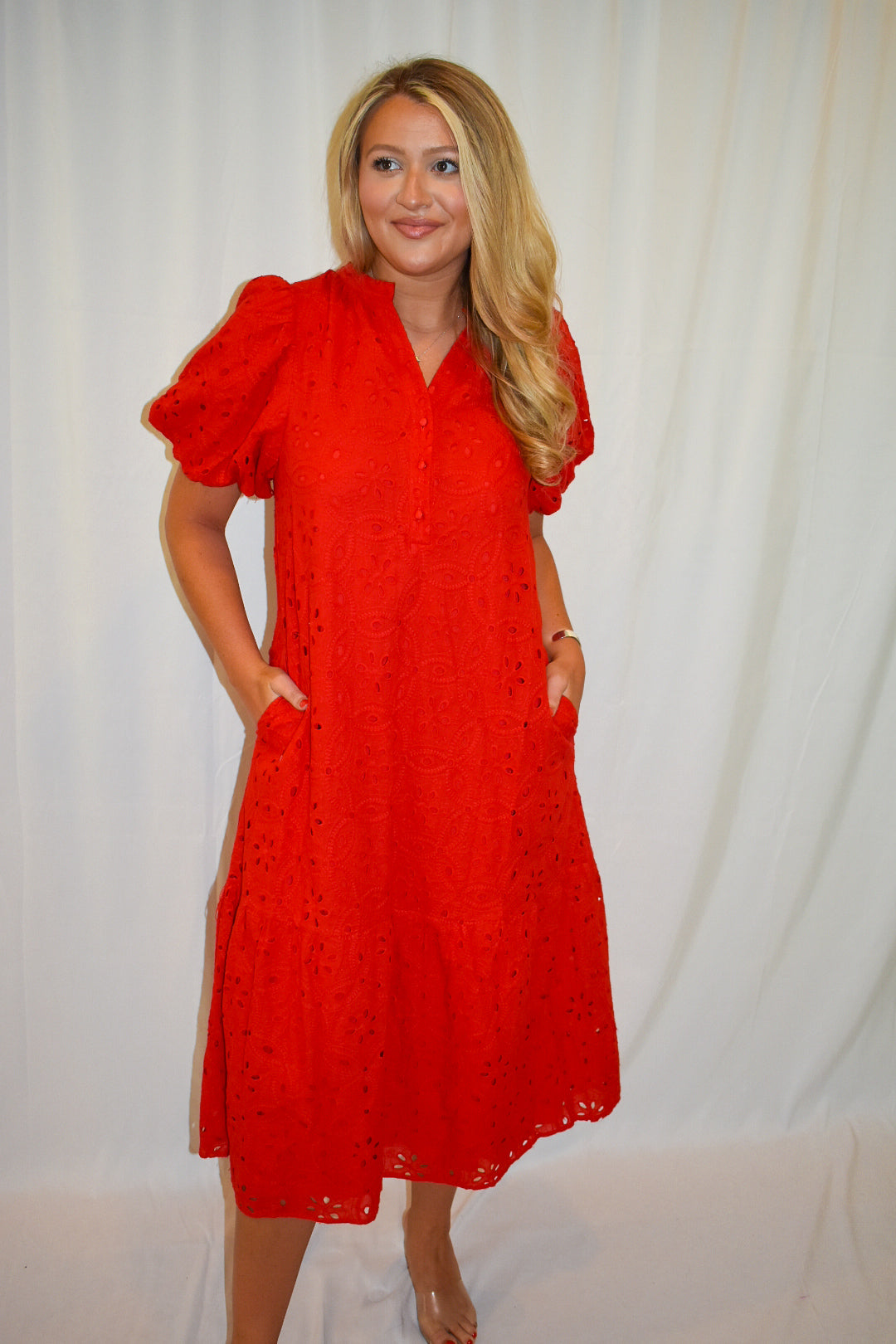 Eyelet Maxi Dress