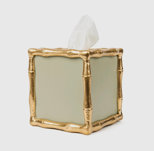 Gold Bamboo Tissue Box