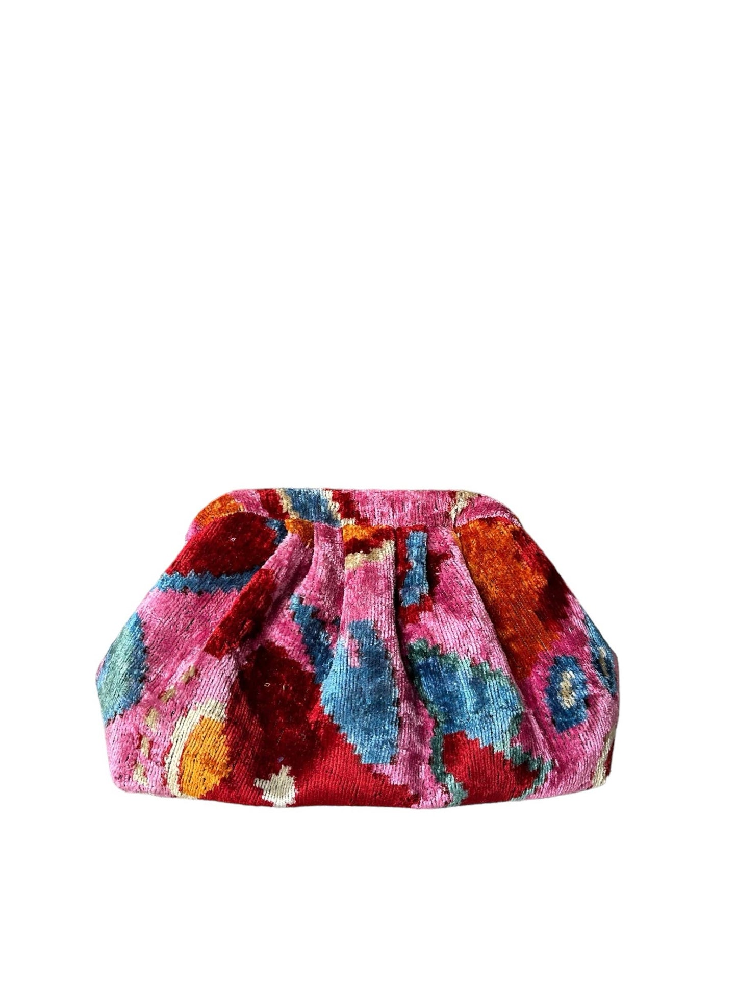 Silk Velvet Ikat Soft Clutch