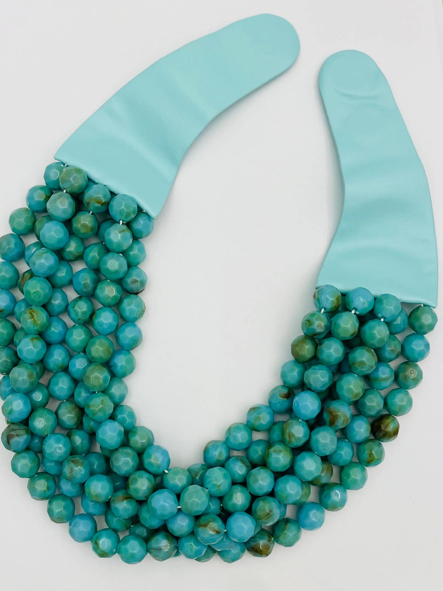 CHIC - Marbled Collar Necklace (turquoise)