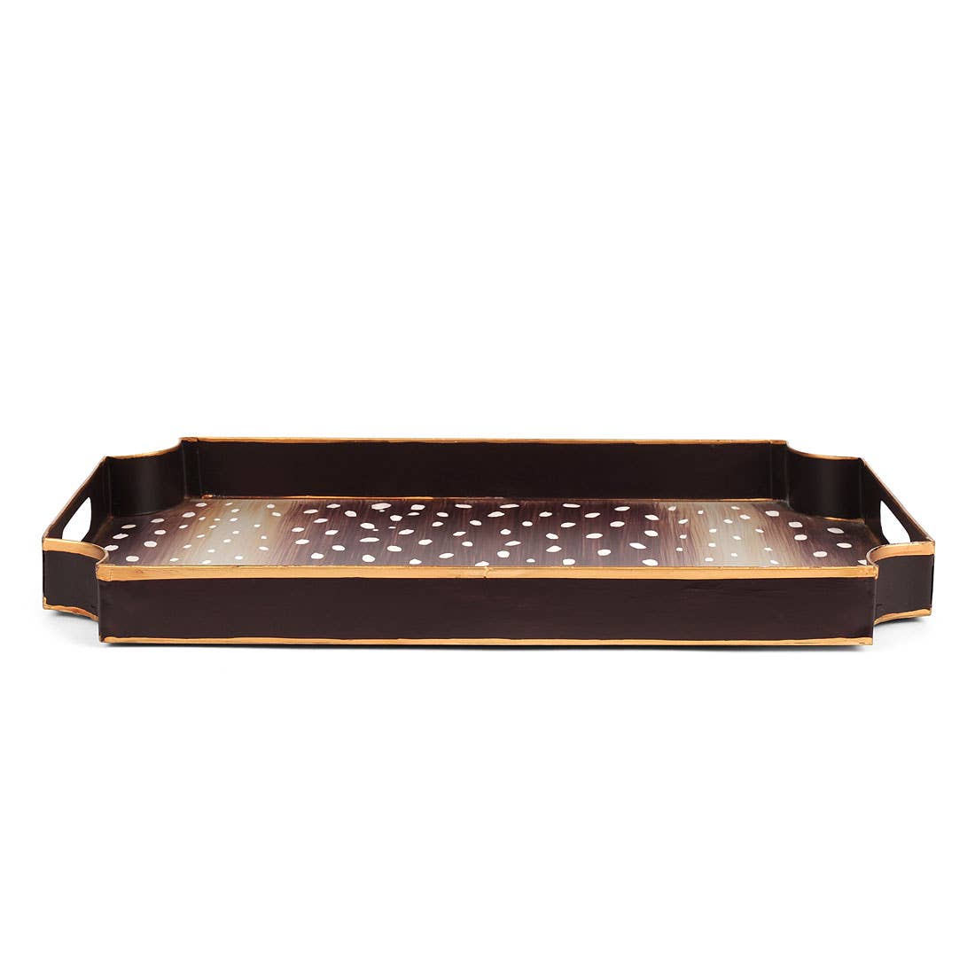 Antelope Hand Painted Jaye Tray: Brown