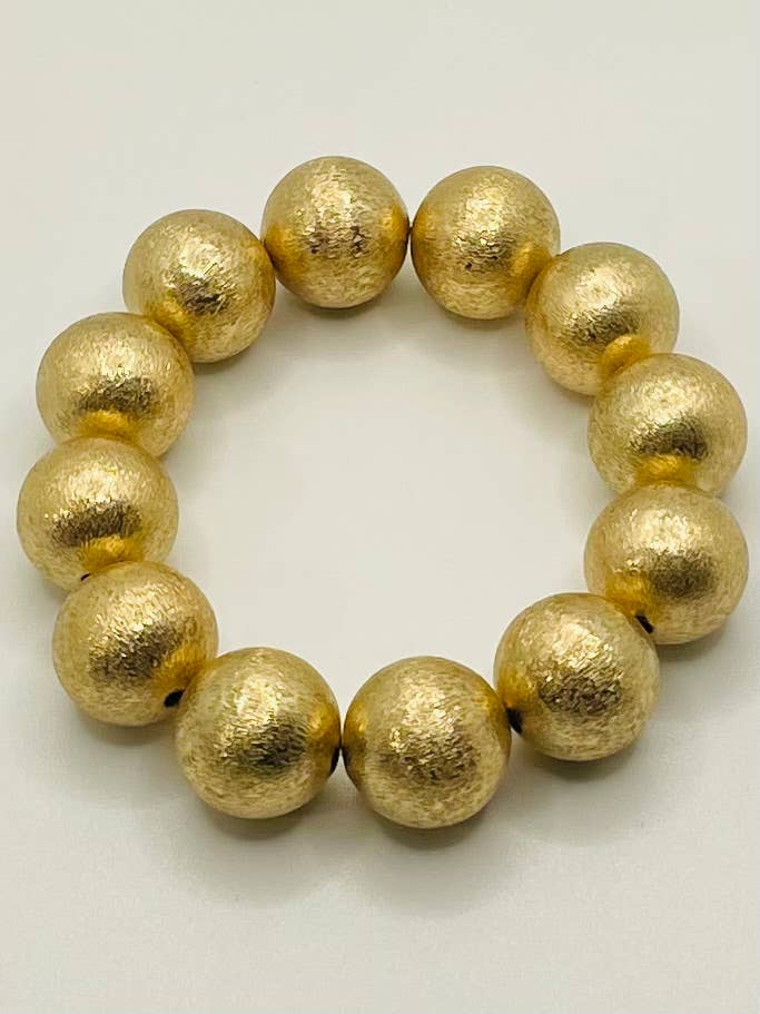 CHIC -BIG Frosted Ball Bracelet - gold