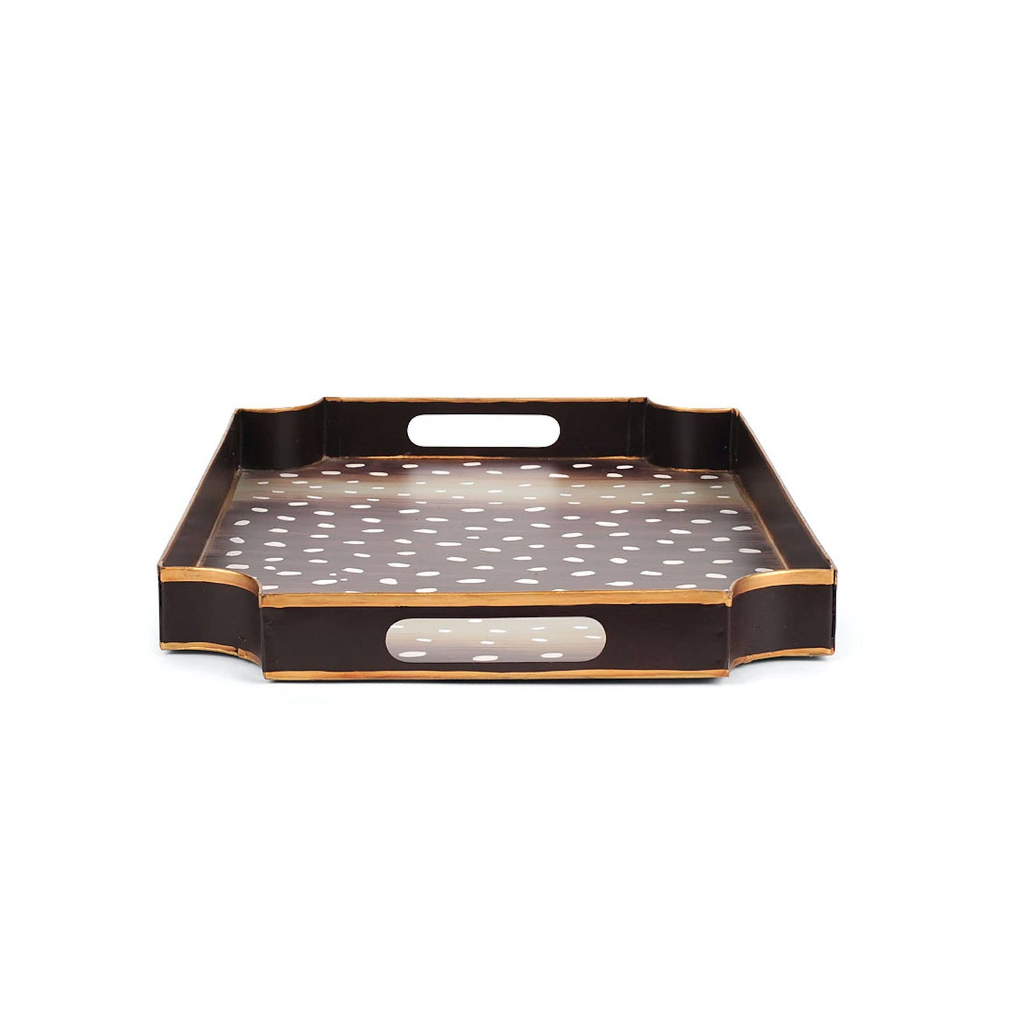 Antelope Hand Painted Jaye Tray: Brown