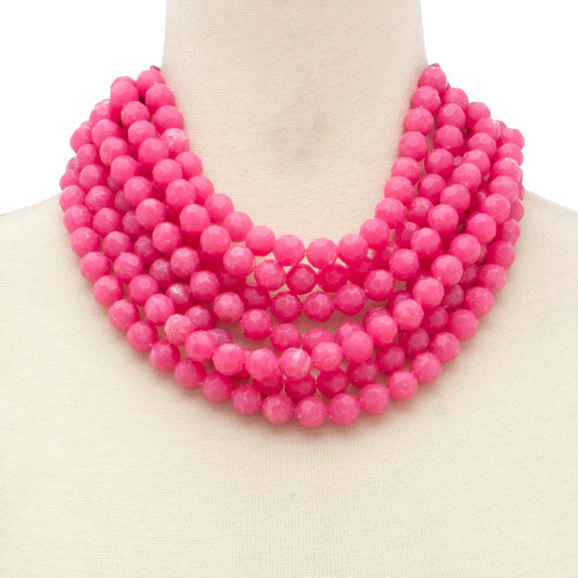 CHUNKY BEADED LAYERED NECKLACE