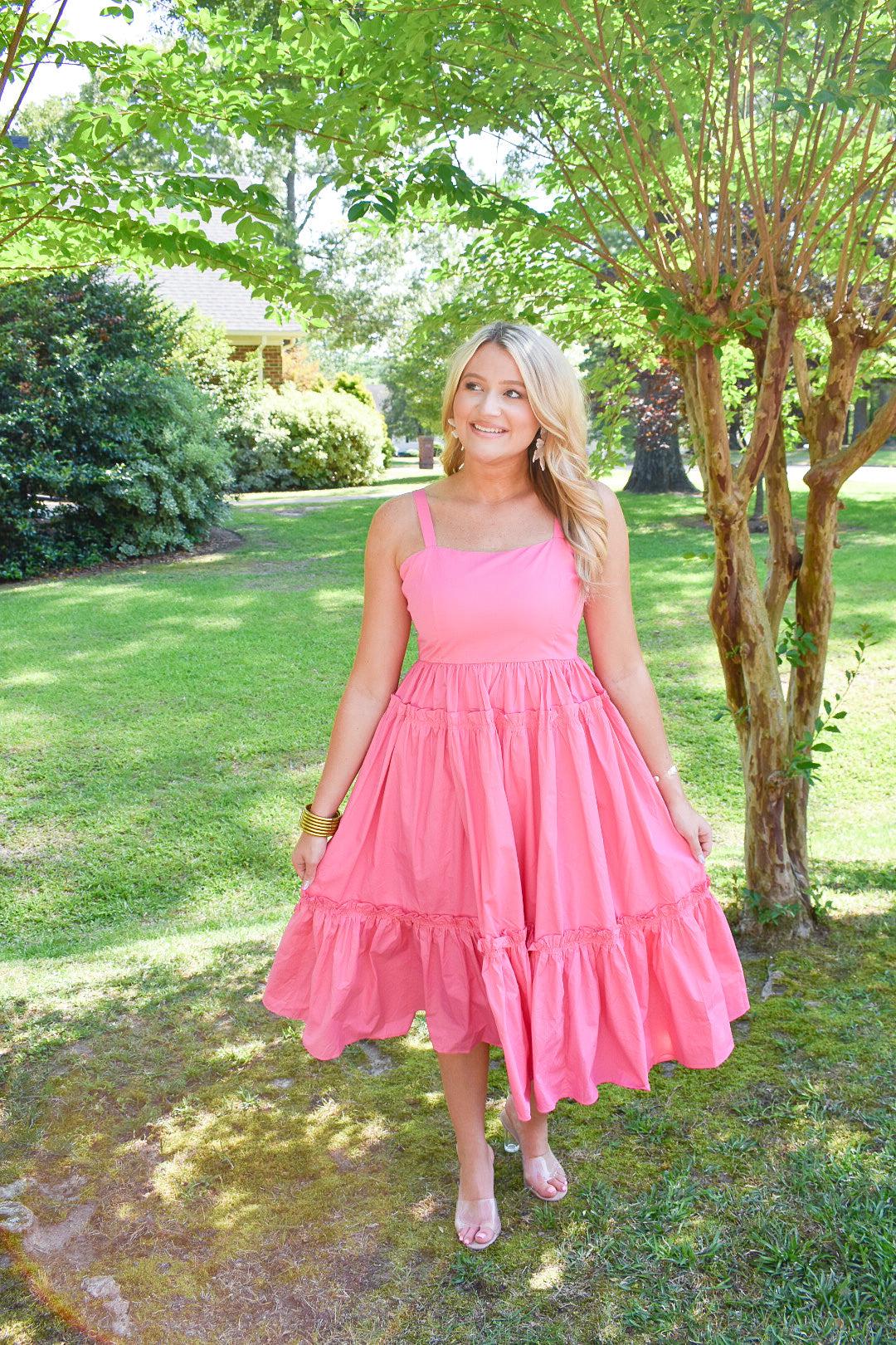 Madison Ruffle Midi Dress