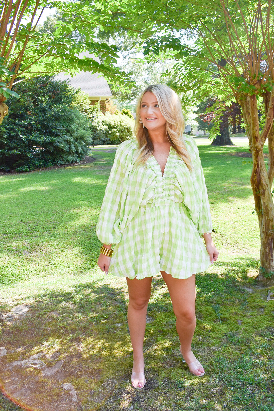 Gracelyn Gingham Romper